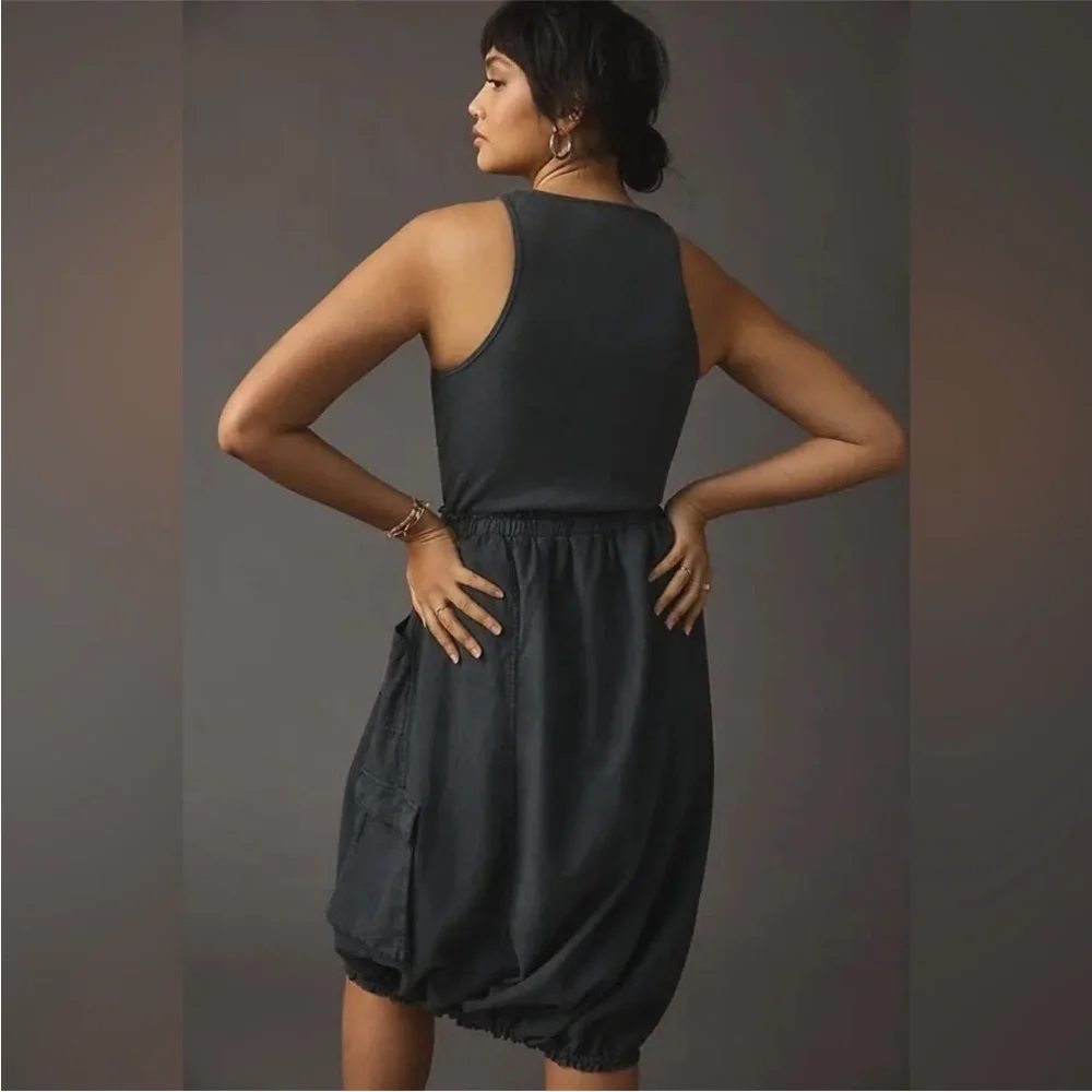 Daily Practice Be Bold Twofer Feminine Minimalist Cargo Tank Dress - Picture 3 of 10